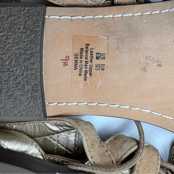 Sam Edelman Gemma gladiator strappy tie sandals 9.5 leather summer neutral - Picture 9 of 9